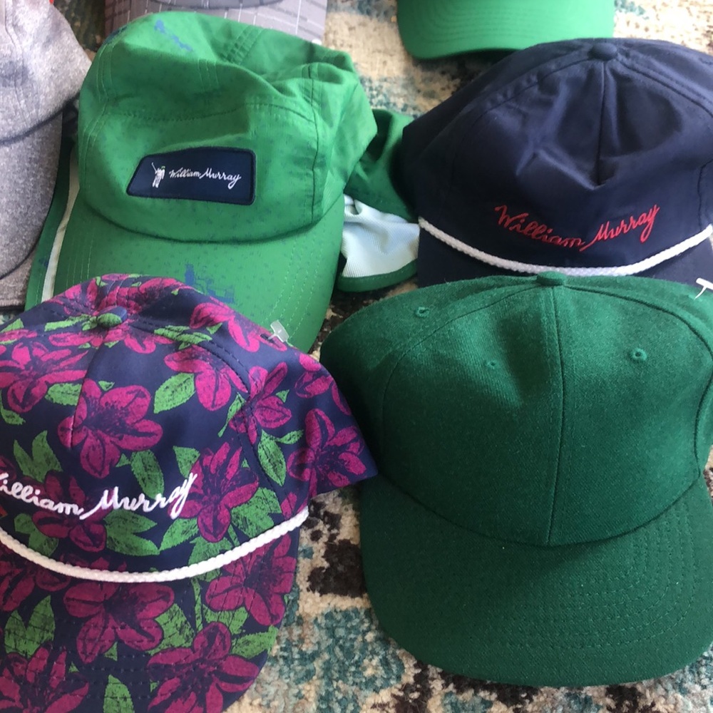 Multiple Golf Hats William Murray